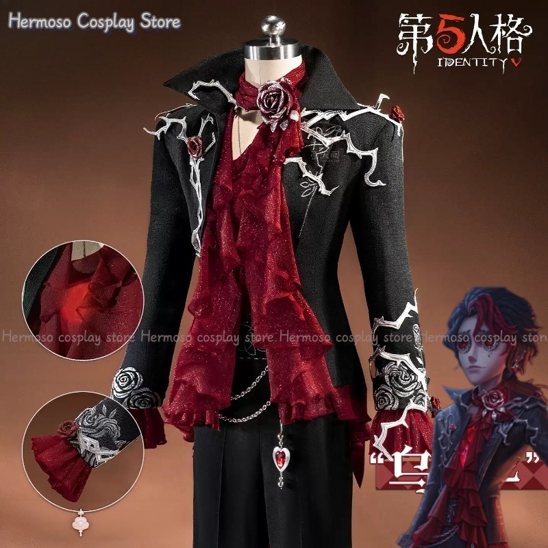 Women'S Red Accessories - Identity V 作曲家ウアイスネ コスプレ衣装 フレデリック・クライブルク テールコート