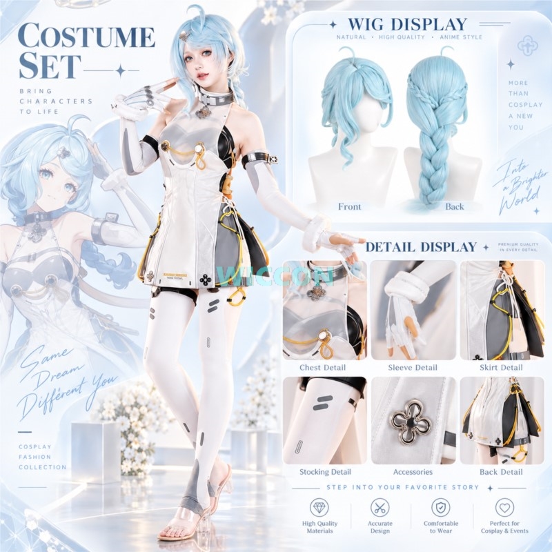 Women'S Accessories Clothing - ‌ ‌ ‌ ‌ シードのコスプレ衣装、ウィッグ、ゼンレスゾーンゼロ、ハロウィンパーティー、カーニバル、シードのロールプレイ衣装、シードの女性用アクセサリー、ドレス。