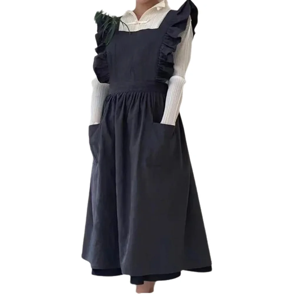 1PC フランス牧歌的な花屋芸術的なコットンリネンヴィンテー - Women Kitchen Accessories のレビューと価格