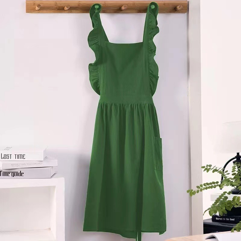 1PC フランス牧歌的な花屋芸術的なコットンリネンヴィンテー - Women Kitchen Accessories のレビューと価格
