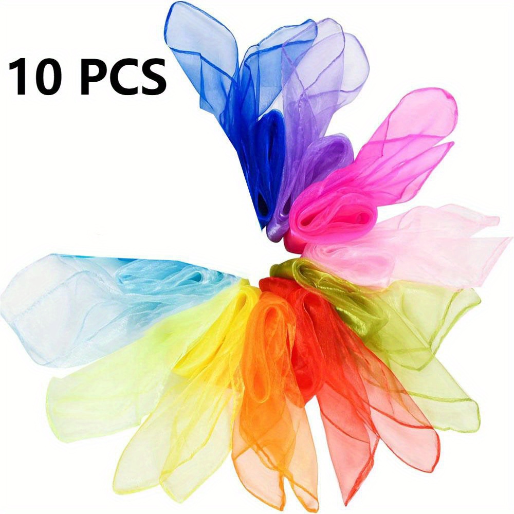 10 個/12 個新スタイルスクエアジャグリングシルクダンス - Silk Scarf Square のレビューと価格