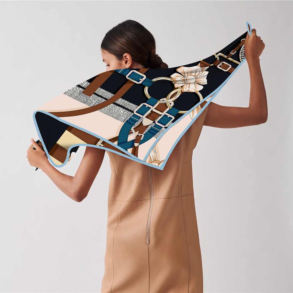 女性用シルクツイルスカーフ,ショール,ブランド,正方形,ヒジ - Silk Scarf Square のレビューと価格