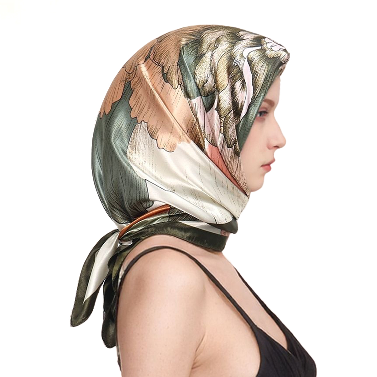 90*90 センチメートルサテンシルク正方形スカーフ女性のフ - Silk Scarf Square のレビューと価格