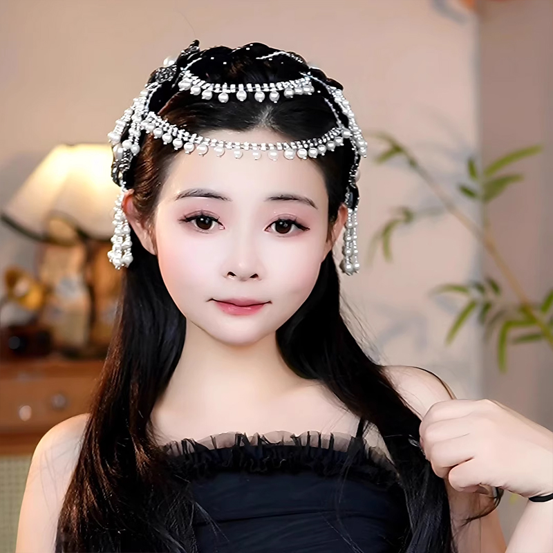 ホットセール フランス風 レトロ 花柄 ビーズ タッセル ヘ - Women Accessories Sale のレビューと価格