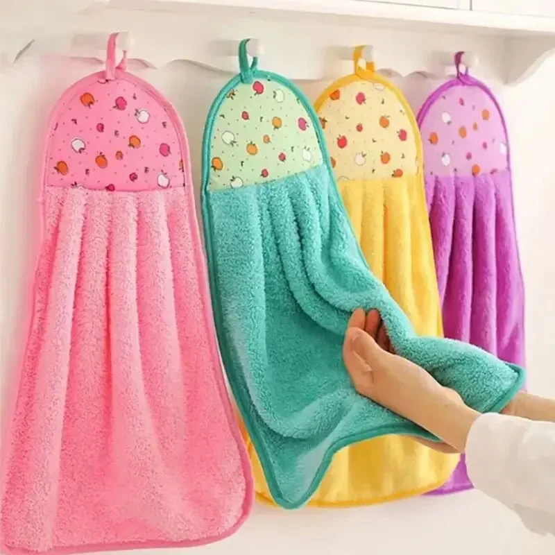 1 個のコーラルベルベットバスルーム用品、ソフトハンドタオル - Women Kitchen Accessories のレビューと価格