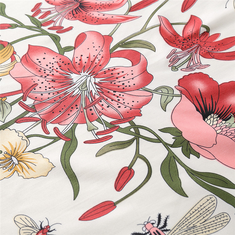 Pobing ツイルシルクスカーフ女性の花プリント正方形のス - Silk Scarf Square のレビューと価格
