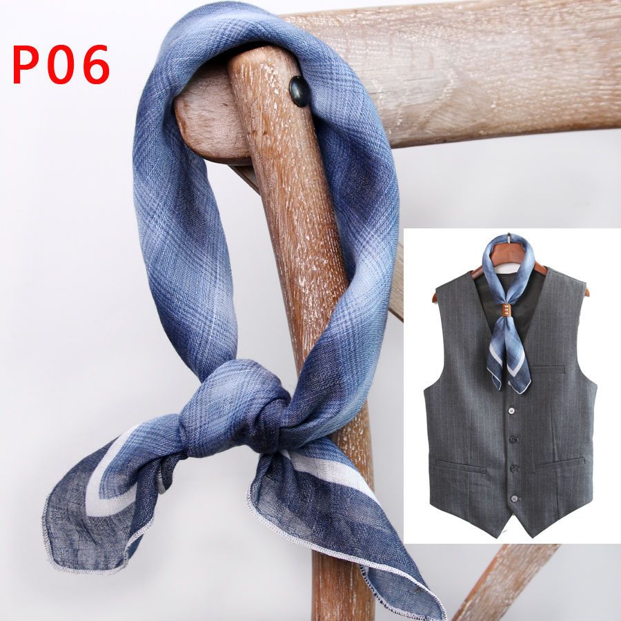 メンズスクエアスカーフ,ボタン付きコットンとリネンのスカーフ - Silk Scarf Square のレビューと価格
