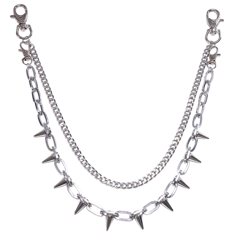 パンクメタル風のリベット付きパンツチェーン、ベルトチェーン。 - Women'S Emo Accessories のレビューと価格