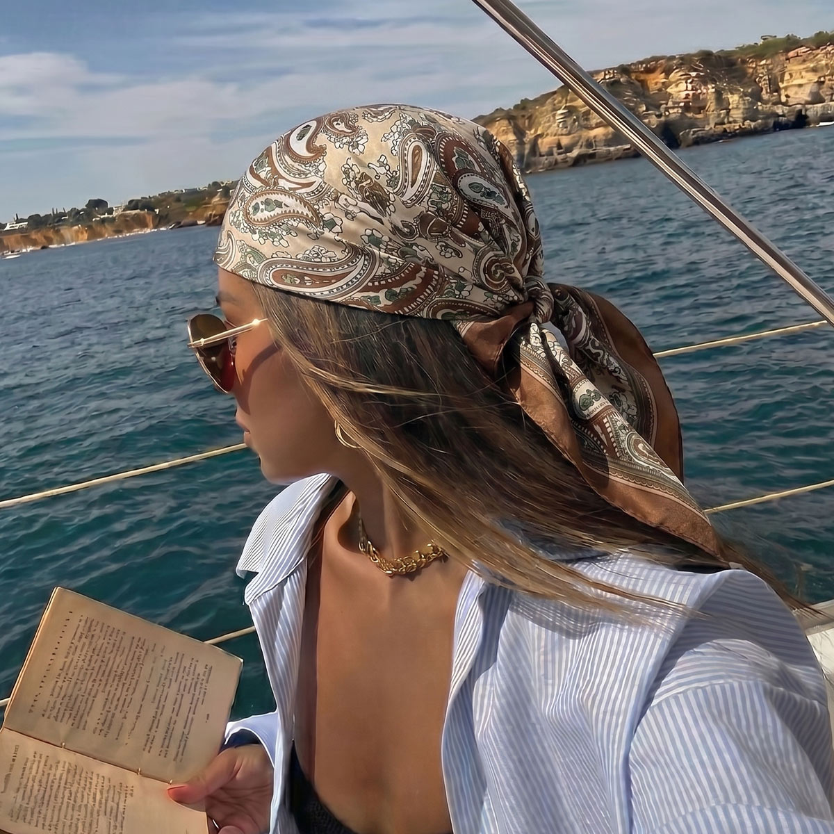 新デザインファッションスクエアシルクスカーフ女性ヘアバンドプ - Silk Scarf Square のレビューと価格