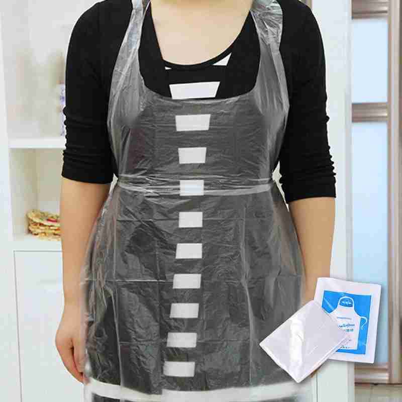 20 個使い捨てキッチンエプロンプラスチック防水エプロン個別 - Women Kitchen Accessories のレビューと価格