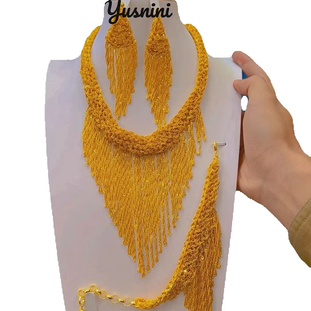 新しいドバイ 24 K ゴールドメッキブライダルウェディング - Women Accessories Dubai のレビューと価格