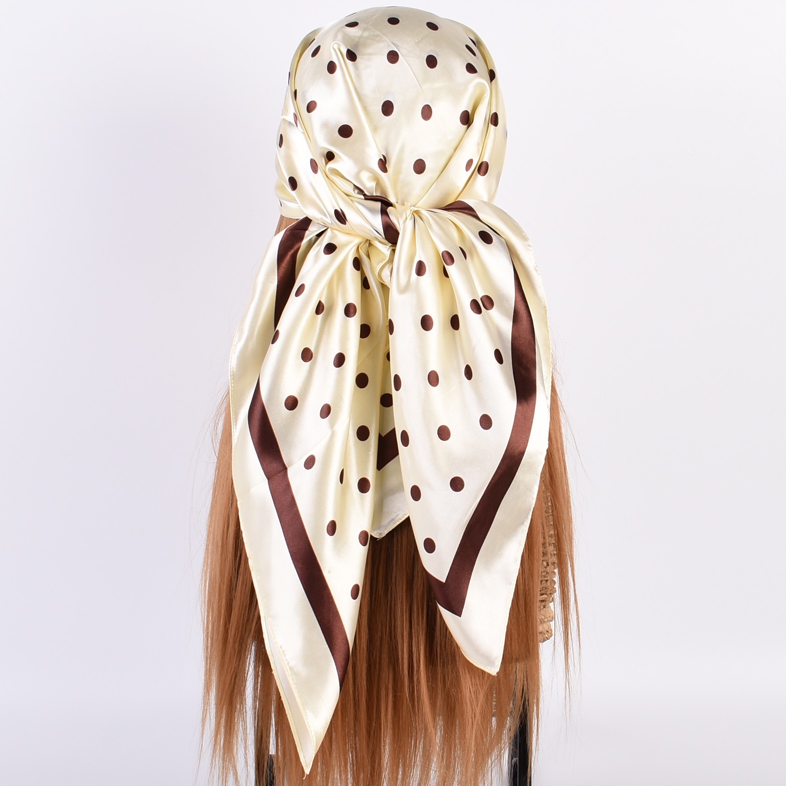 夏の新しいファッショナブルな気質ウェーブレットドット90CM - Silk Scarf Square のレビューと価格