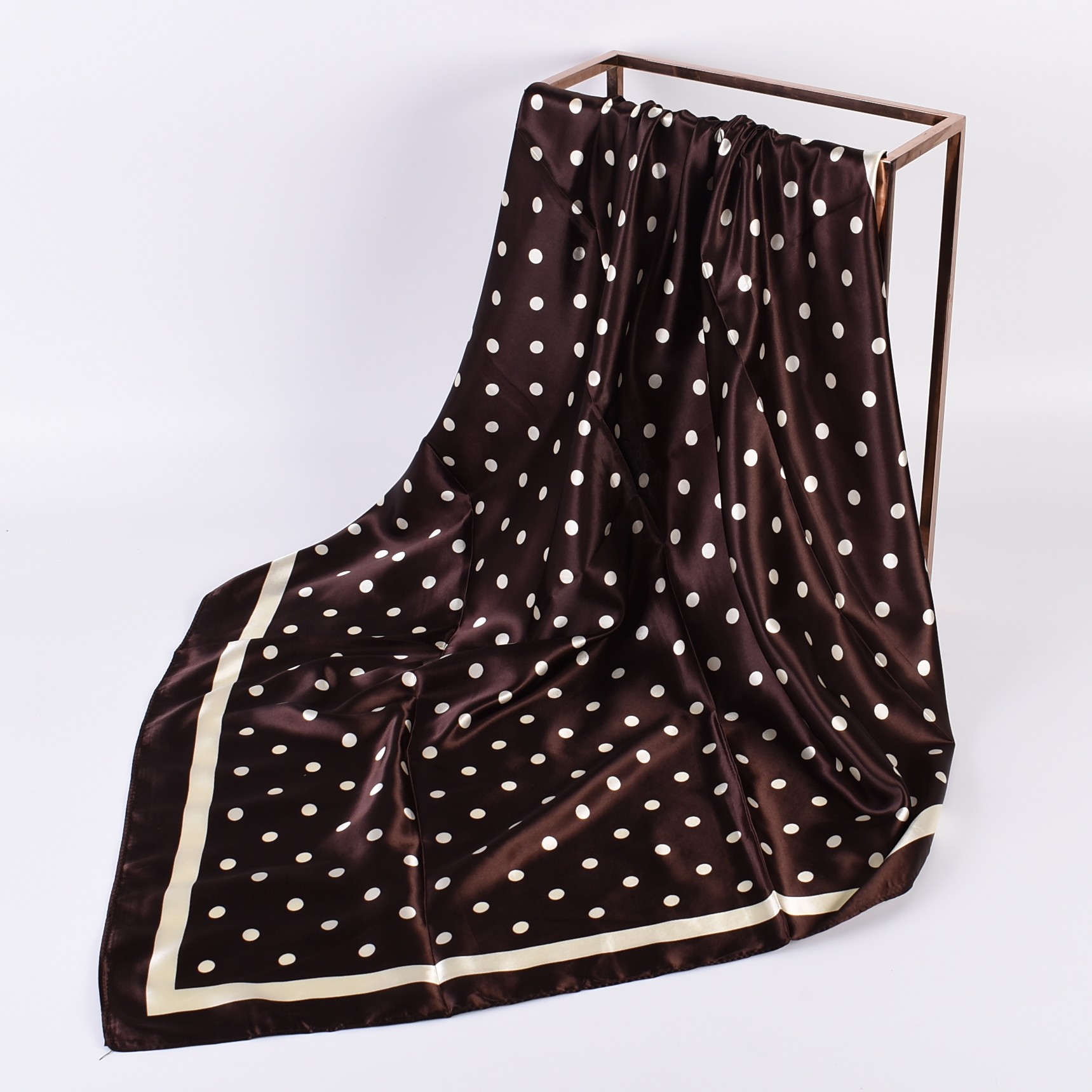 夏の新しいファッショナブルな気質ウェーブレットドット90CM - Silk Scarf Square のレビューと価格