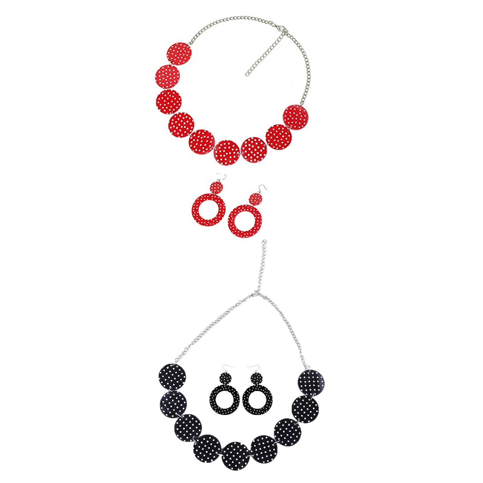50年代風のデザインのイヤリングとネックレスのセット。ボヘミ - Women'S Accessories In The 1950S のレビューと価格
