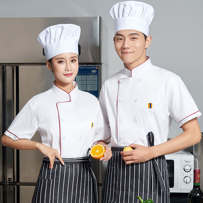 男性と女性のためのシェフのドレス,白いシェフの服,通気性のあ - Women Kitchen Accessories のレビューと価格